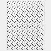 Raindrops zwart op elke aangepaste kleur fleece deken (Voorkant)