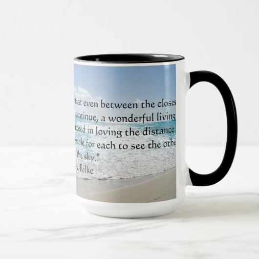 Rainer Maria Rilke Love Quote Coffee Mok (Rechts)