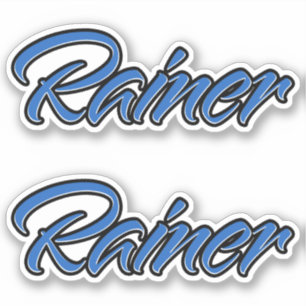 Rainer Nom autocollant Stickerset bleu