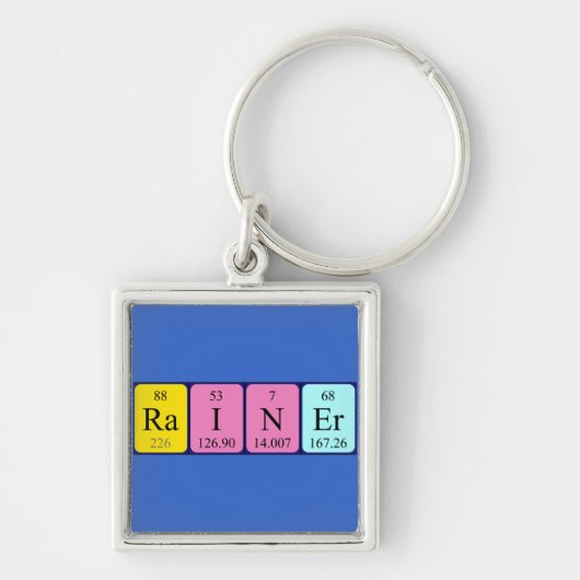 Rainer periodieke lijstnaam keyring sleutelhanger (Voorkant)
