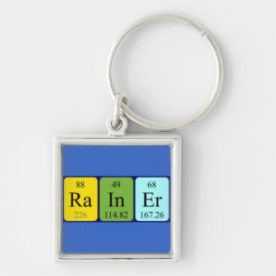Rainer periodieke lijstnaam keyring sleutelhanger