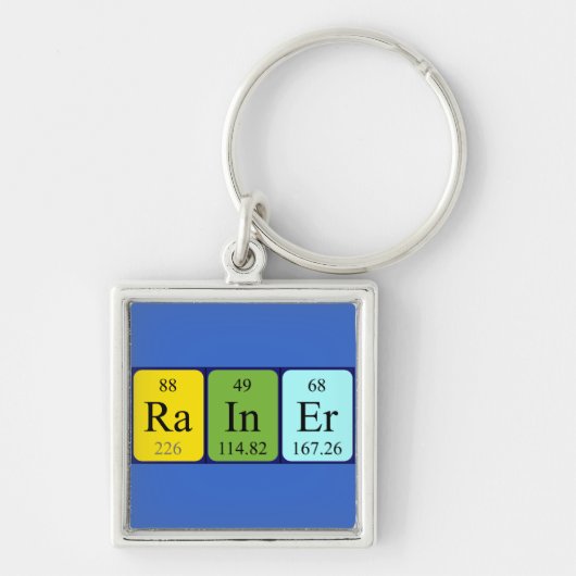 Rainer periodieke lijstnaam keyring sleutelhanger (Voorkant)