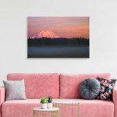 Rainer-zonsondergang en mist monteren canvas afdruk (Insitu (Woonkamer))