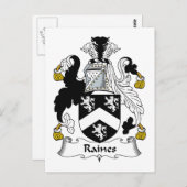 Raines Family Crest Briefkaart (Voorkant / Achterkant)