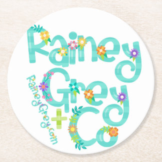 RAINEY GREY + CO [logo 6] Ronde Kartonnen Onderzetter