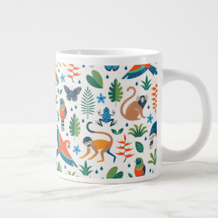 Rainforest Animal Pattern Extra Grote Beker