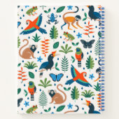 Rainforest Animal Pattern Notitieboek (Achterkant)
