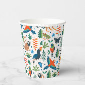 Rainforest Animal Pattern Papieren Bekers (Rechts)