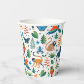 Rainforest Animal Pattern Papieren Bekers (Voorkant)