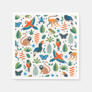 Rainforest Animal Pattern Servet