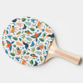 Rainforest Animal Pattern Tafeltennisbatje (Zijkant)