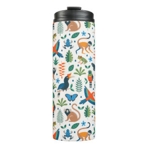 Rainforest Animal Pattern Thermosbeker