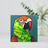 Rainforest Beauty: Exotic Wild Parrot Kaart (Staand voorkant)