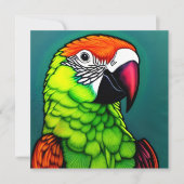 Rainforest Beauty: Exotic Wild Parrot Kaart (Voorkant)