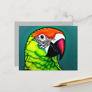 Rainforest Beauty: exotische wilde papegaai Briefkaart