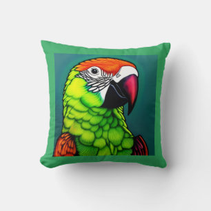 Rainforest Beauty: exotische wilde papegaai Kussen
