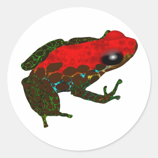 Rainforest Dart Frog Ronde Sticker (Voorkant)