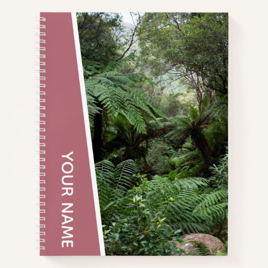 Rainforest Ferns Trees Palms, Australië, Roos Gold Notitieboek (Voorkant)