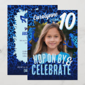 Rainforest Frog 10th Birthday Photo Invitation - B (Devant / Derrière)