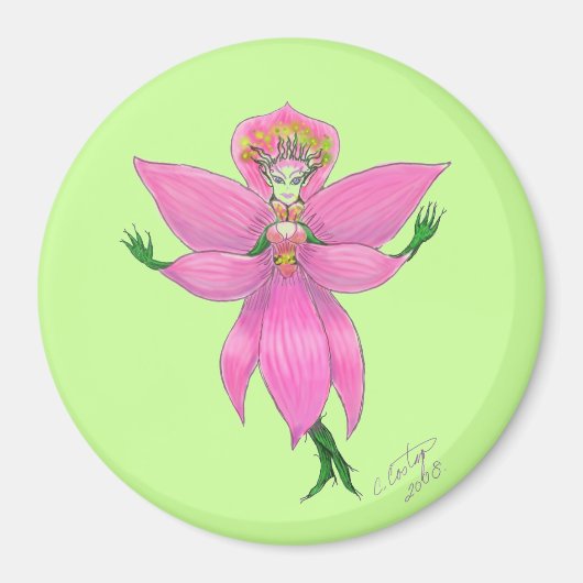 Rainforest Orchid Fairy Magnet Magneet (Voorkant)