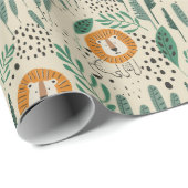 Rainforest Patroon Cute Doodle Oerwoud Cadeaupapier (Rol Hoek)