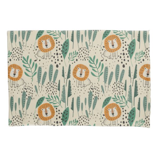 Rainforest Patroon Cute Doodle Oerwoud Kussensloop (Voorkant)