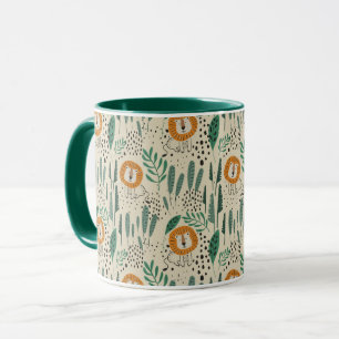 Rainforest Patroon Cute Doodle Oerwoud Mok