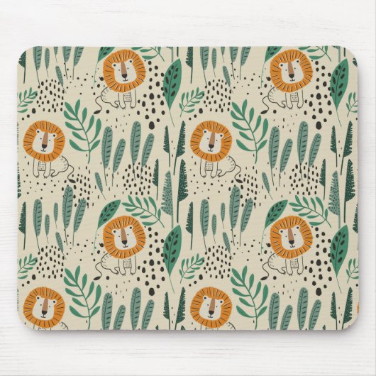 Rainforest Patroon Cute Doodle Oerwoud Muismat (Voorkant)