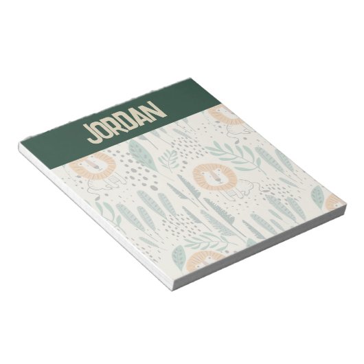 Rainforest Patroon Cute Doodle Oerwoud Notitieblok (Schuin)