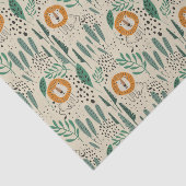 Rainforest Patroon Cute Doodle Oerwoud Tissuepapier (Detail)