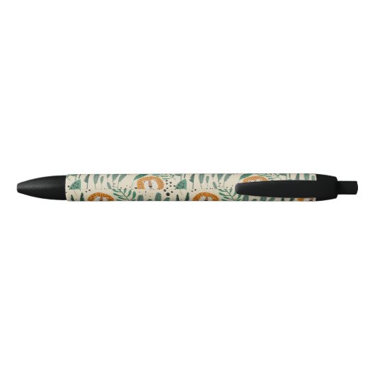 Rainforest Patroon Cute Doodle Oerwoud Zwarte Inkt Pen (Achterkant)