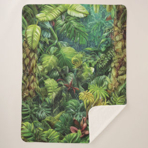 Rainforest Sherpa Blanket Sherpa Deken