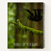 Rainforest Tennis Sloth Notitieboek (Achterkant)