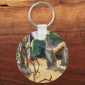 Rainforest Verborgen afbeelding van tempel. Sleutelhanger (Voorkant)