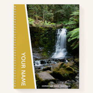 Rainforest Watervallen Natuur, Australië, Gold Notitieboek