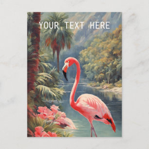 Rainforest Wildlife Roze Flamingo  Briefkaart
