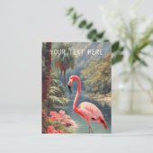 Rainforest Wildlife Roze Flamingo  Briefkaart (Staand voorkant)
