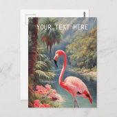 Rainforest Wildlife Roze Flamingo  Briefkaart (Voorkant / Achterkant)