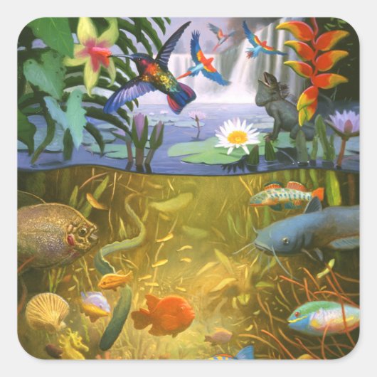 Rainforest Wildlife Sticker (Voorkant)