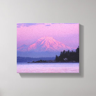 Rainier aan de rand canvas afdruk