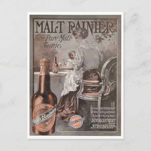 Rainier Beer ad (1909): Moederreclame Briefkaart (Voorkant)