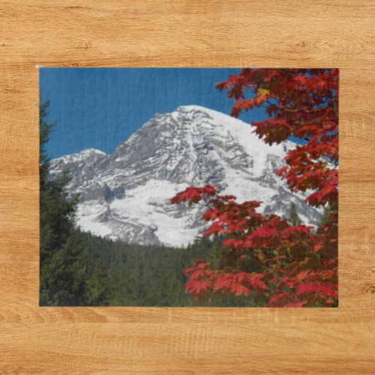 Rainier- en herfst-bladeren monteren legpuzzel