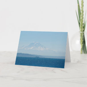 Rainier monteren uit Puget Sound - Frameable Art Kaart