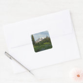 Rainier Morning Light Vierkante Sticker (Envelop)