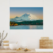 Rainier over het Washington Sunset Fine Art Poster (Keuken)