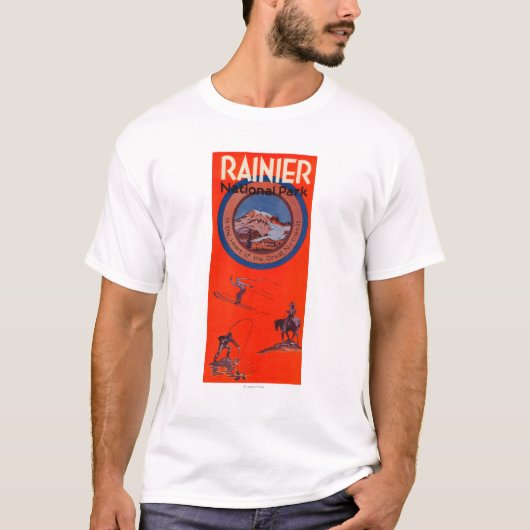 Rainier-Poster koppelen T-shirt (Voorkant)