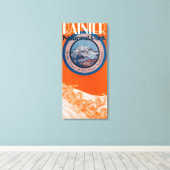 Rainier-Poster monteren - Slappen Canvas Afdruk (Insitu (Houten vloer))