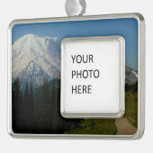 Rainier uit de Sourdegh Ridge Trail Verzilverd Kader Ornament (Links)