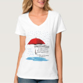 Raining Alternative Facts Nano V-hals T-shirt (Voorkant)