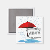 Raining and Singing Alternative Facts Sq Magnet Magneet (Voorkant / Achterkant)